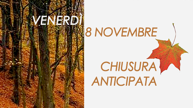 Chiusura anticipata palestra per Cena d’Autunno 2024