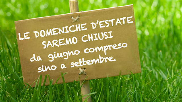 Chiusura palestra domeniche d'estate 2025 palestra Fitness Faktory