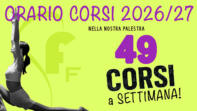 Nuovo orari palestra Fitness Faktory stagione 2026-2027
