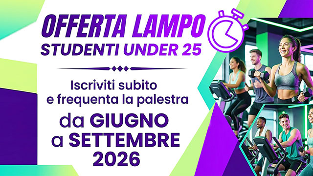 Promo studenti under 25 estate 2026 palestra Fitness Faktory